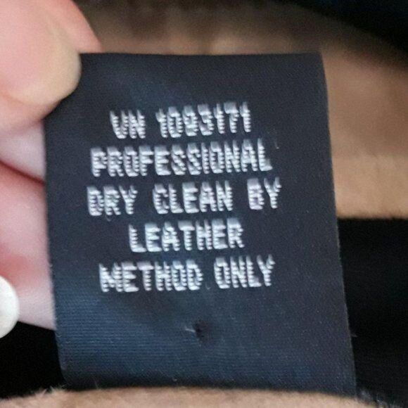 Vtg 90s Mossimo Blazer Shacket Leather Suede Western Boyfriend 3 Button Tan Sz L - Picture 8 of 8